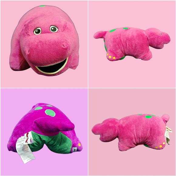 PILLOW PETS 2011 Barney The Dinosaur Plushie - Picture 2 of 6